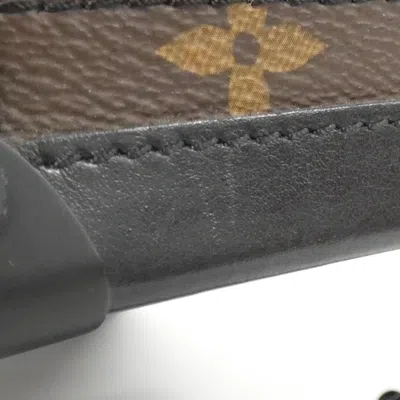 Pre-owned Louis Vuitton Black Dark Brown Marron Coated Canvas Shoulder Bag ()