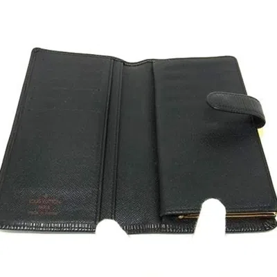 Pre-owned Louis Vuitton Black Epi Leather Long Bill Wallet (bi-fold) ()