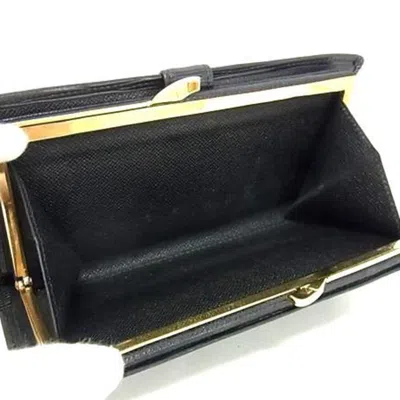 Pre-owned Louis Vuitton Black Epi Leather Long Bill Wallet (bi-fold) ()