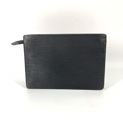 Pre-owned Louis Vuitton Black Galle Epi Leather Clutch Bag Pouch ()