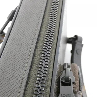 Pre-owned Louis Vuitton Black Khaki Marron Coated Canvas Leather Shoulder Bag ()