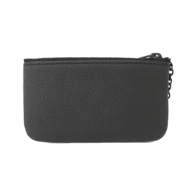 Pre-owned Louis Vuitton Black Leather Coin Purse/coin Case ()