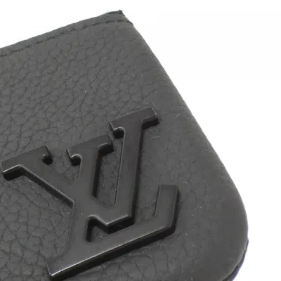 Pre-owned Louis Vuitton Black Leather Coin Purse/coin Case ()