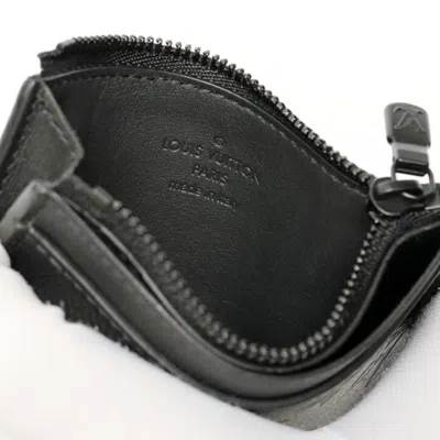 Pre-owned Louis Vuitton Black Leather Coin Purse/coin Case ()