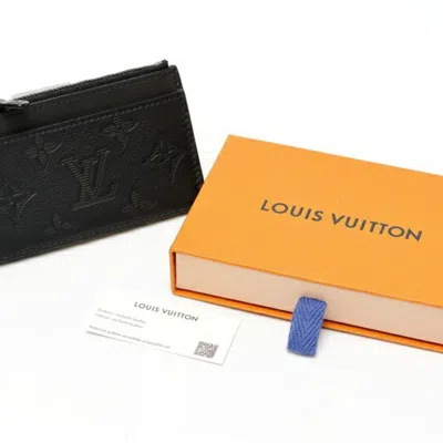 Pre-owned Louis Vuitton Black Leather Coin Purse/coin Case ()