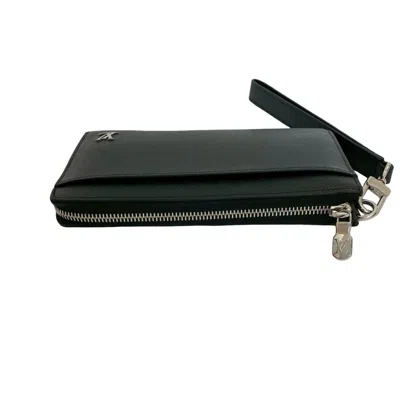Pre-owned Louis Vuitton Black Leather Long Wallet (bi-fold) ()