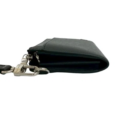Pre-owned Louis Vuitton Black Leather Long Wallet (bi-fold) ()