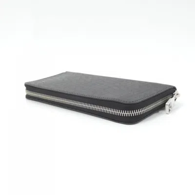 Pre-owned Louis Vuitton Black Leather Long Wallet (bi-fold) ()