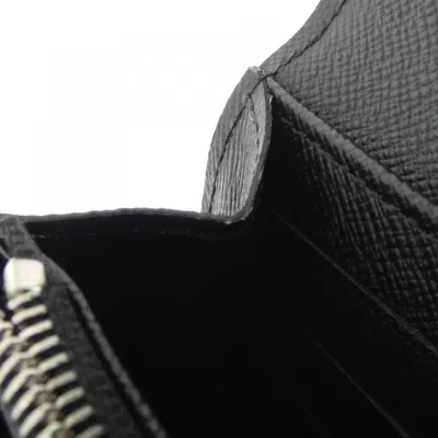 Pre-owned Louis Vuitton Black Leather Long Wallet (bi-fold) ()