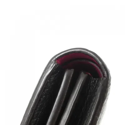 Pre-owned Louis Vuitton Black Leather Long Wallet (bi-fold) ()