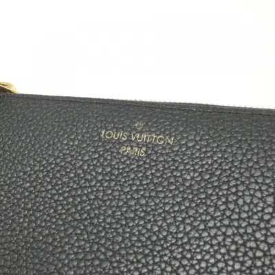 Pre-owned Louis Vuitton Black Leather Long Wallet (bi-fold) ()