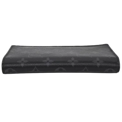 Pre-owned Louis Vuitton Black Monogram Eclipse Monogram Eclipse Long Wallet (bi-fold) ()