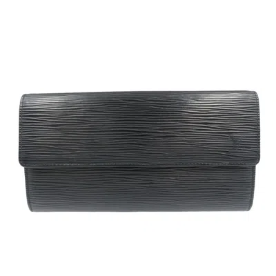 Pre-owned Louis Vuitton Black Noir Epi Leather Coin Purse/coin Case ()