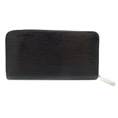 Pre-owned Louis Vuitton Black Noir Epi Leather Long Bill Wallet (bi-fold) ()
