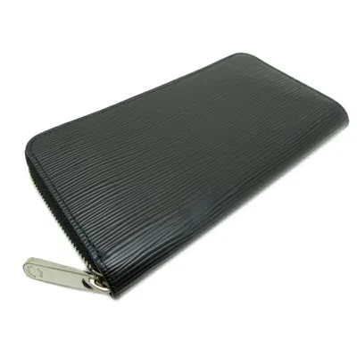 Pre-owned Louis Vuitton Black Noir Epi Leather Long Bill Wallet (bi-fold) ()