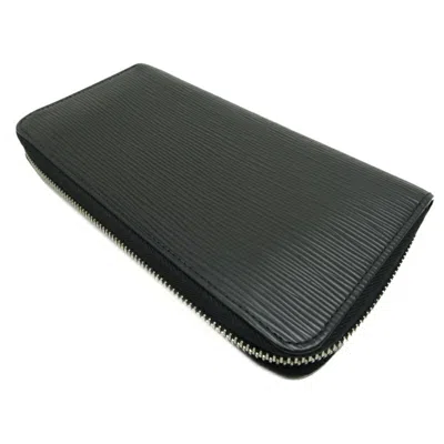 Pre-owned Louis Vuitton Black Noir Epi Leather Long Bill Wallet (bi-fold) ()