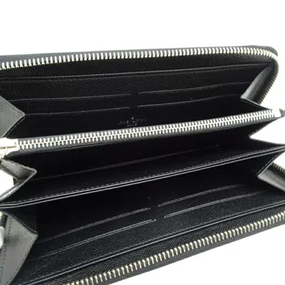 Pre-owned Louis Vuitton Black Noir Epi Leather Long Bill Wallet (bi-fold) ()