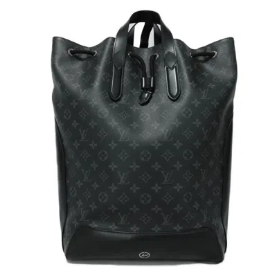 Pre-owned Louis Vuitton Black Noir Monogram Eclipse Backpack ()