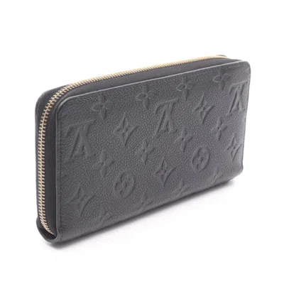 Pre-owned Louis Vuitton Black Noir Monogram Empreinte Long Wallet (bi-fold) ()