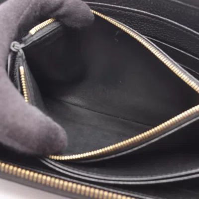 Pre-owned Louis Vuitton Black Noir Monogram Empreinte Long Wallet (bi-fold) ()