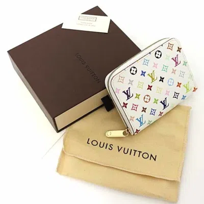 Pre-owned Louis Vuitton Blanc Multi-color Monogram Multicolore Coin Purse/coin Case ()