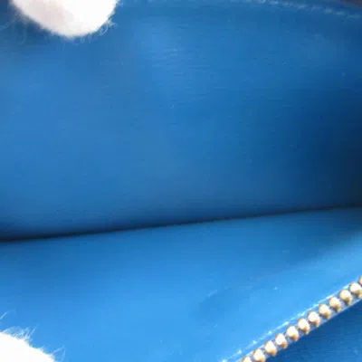 Pre-owned Louis Vuitton Blue Epi Leather Long Wallet (bi-fold) ()