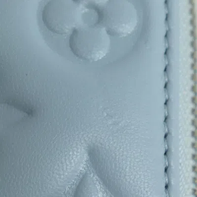 Pre-owned Louis Vuitton Blue Leather Long Wallet (bi-fold) ()