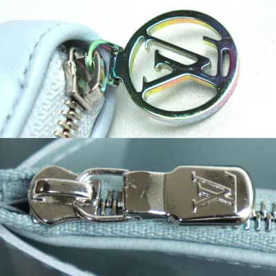 Pre-owned Louis Vuitton Blue Leather Long Wallet (bi-fold) ()