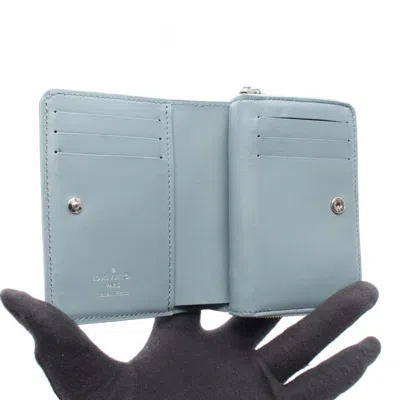 Pre-owned Louis Vuitton Blue Leather Wallet (bi-fold) ()