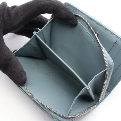 Pre-owned Louis Vuitton Blue Leather Wallet (bi-fold) ()