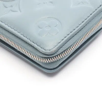 Pre-owned Louis Vuitton Blue Leather Wallet (bi-fold) ()