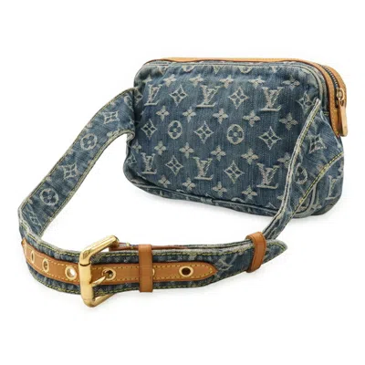 Pre-owned Louis Vuitton Blue Monogram Denim Fanny Pack Shoulder Bag ()