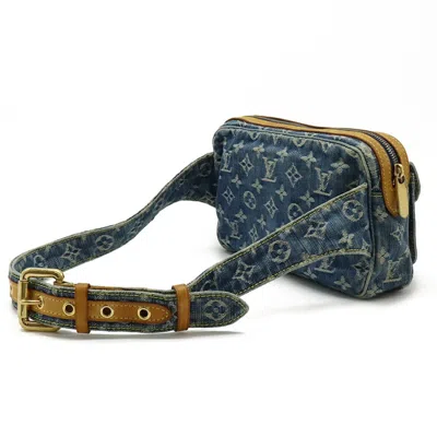 Pre-owned Louis Vuitton Blue Monogram Denim Fanny Pack Sling Bag ()