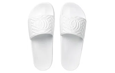 Gucci Quilted Slide 'white' In Multi