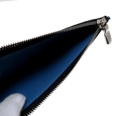 Pre-owned Louis Vuitton Blue Taigarama Card Wallet ()