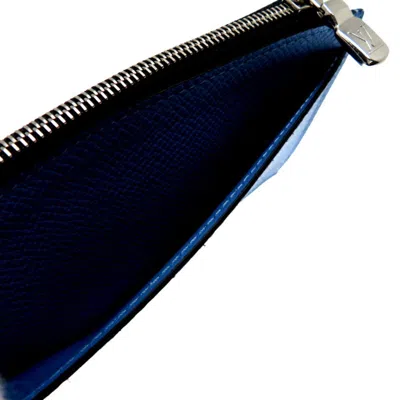 Pre-owned Louis Vuitton Blue Taigarama Card Wallet ()
