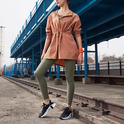 Nike (wmns)  As W Nk Df Bliss Luxe Anorak Mineral Clay In Orange