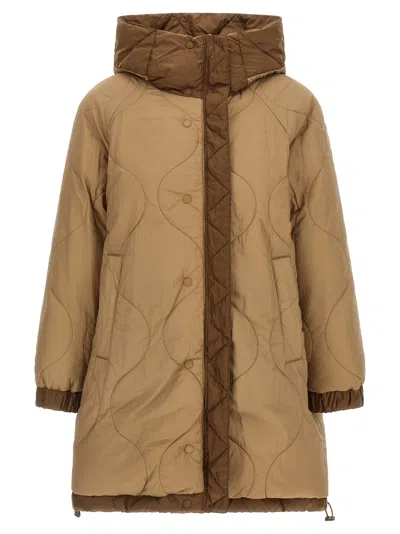 Weekend Max Mara Anfora Reversible Parka In Brown