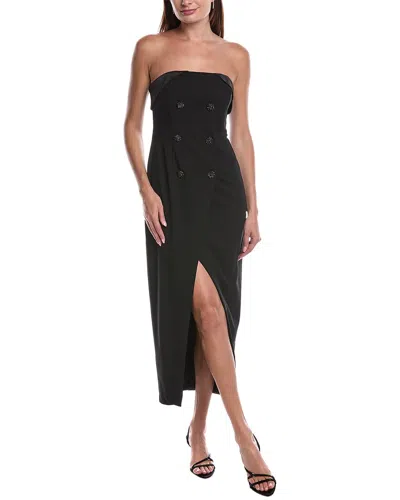 Adrianna Papell Midi Dress In Black