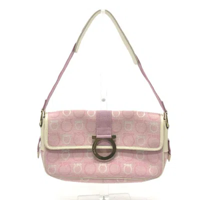 Pre-owned Ferragamo Canvas Shoulder Bag () In Pink