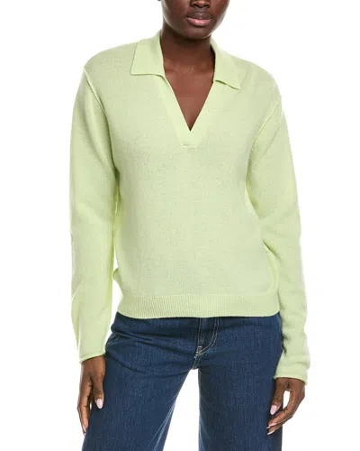 Atm Anthony Thomas Melillo Oversized Cashmere Polo Shirt In Green