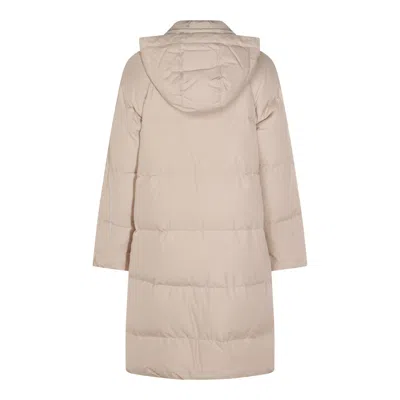 Brunello Cucinelli Shiny Zipper Pull Down Jacket In Neutral