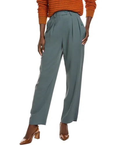 St John St. John Twill Wool-blend Pant In Blue