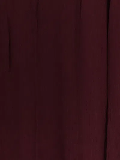 Staud Esther Viscose Mini Dress In Burgundy