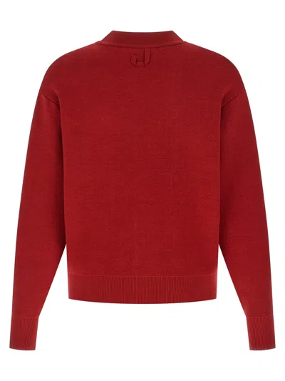 Jacquemus Le Cardigan Doppio Wool Blend Cardigan In Red