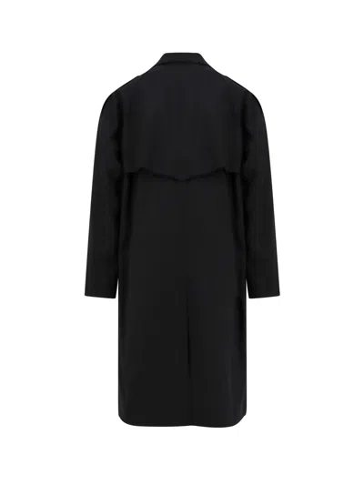 Paltò Luca Drill Superfine Wool 2 Layers Coat In Black