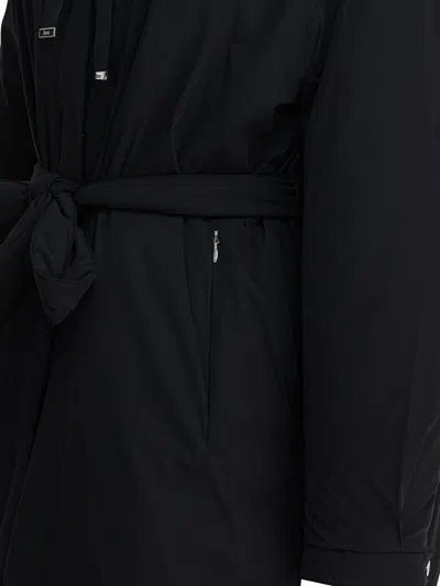 Herno Nylon Hooded Jacket Jackets And Coats Black In Blue