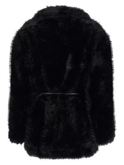 Sportmax Rosaria Teddy Short Coat In Black