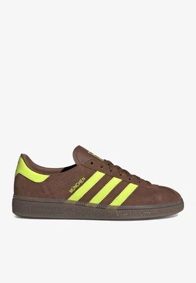 Adidas Originals Muenchen Low-top Suede Sneakers In Brown