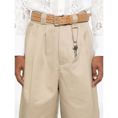 Willy Chavarria Pleated Shorts In Neutral